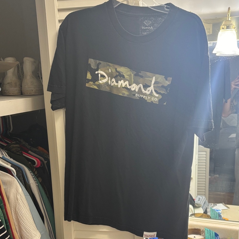 Diamond Supply Co. Black Camo Logo Tee